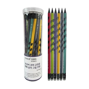  투코비 코마 삼각 흑목 교정 연필 TC-P03 30개입 B