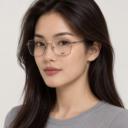 알렉산더 맥퀸 맥큐 안경테 MQ0395O 002 스퀘어 메탈 안경