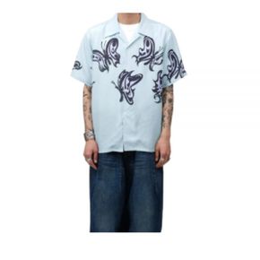 NEEDLES 니들스 x Kae Tanaka SS One-Up Shirt KT Papillon - Lt.Blue (QV432) (NEEDLES 카에 타