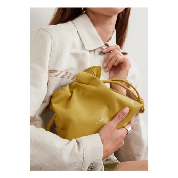 플라멩코 미니 가죽 클러치 옐로 46376663162858952