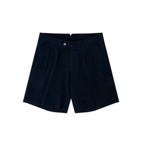 seersucker two tuck shorts (Royal Navy)