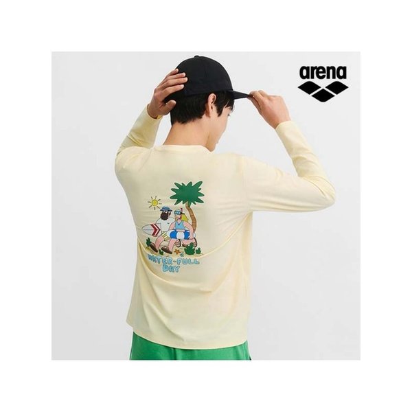 ARENA x 전황일 남성 루즈핏 래쉬가드 A6BM1RR95LYL