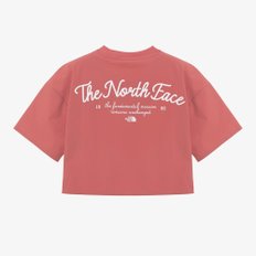 [노스페이스 공식] NT7UR36M 화이트라벨 여성 아이스런 반팔 라운드티_ROSE PINK