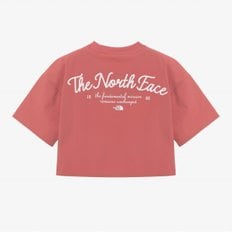 [노스페이스 공식] NT7UR36M 화이트라벨 여성 아이스런 반팔 라운드티_ROSE PINK