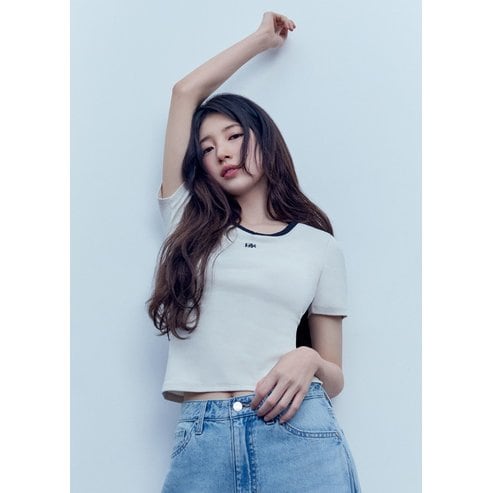 게스 YP2K2435  [SUZY] V넥 링거 반팔티
