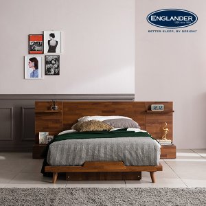 잉글랜더 로먼 4color 평상형 침대(DH 7존 라텍스 독립스프링 매트리스-슈퍼싱글)