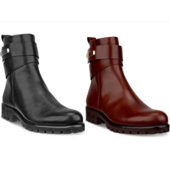 에코 [여주점] 여성 모드트레이  4CM 논슬립 캐주얼 버클포인트 지퍼 부츠 블랙 브라운 490193