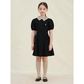 [10%][BEANPOLE KIDS] 체크 칼라 포인트 저지 원피스  블랙 (BI5371G015)