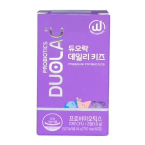 데일리 키즈 프로바이오틱스 유산균 딸기맛 750mg x 60정 1박스