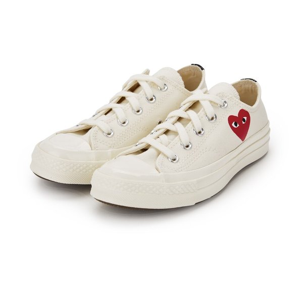 꼼데가르송 공용 하트 로고 화이트 스니커즈 AZ K128 001 2