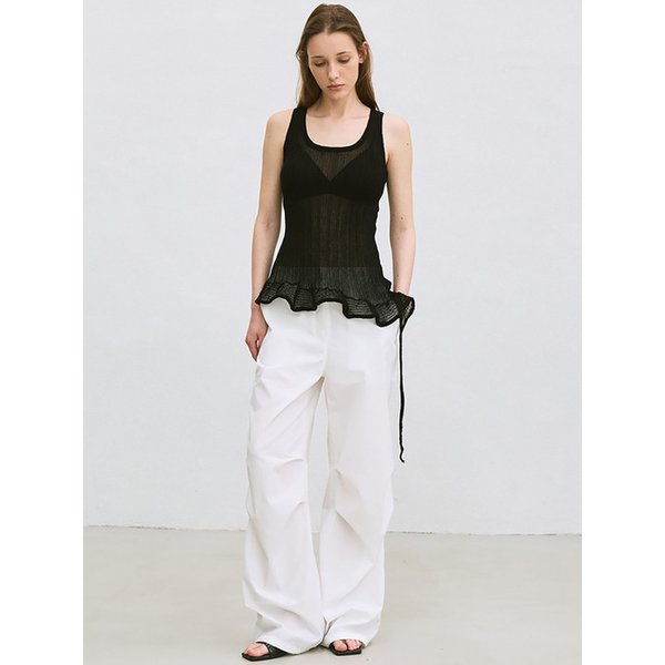 summer parachute pants (white)
