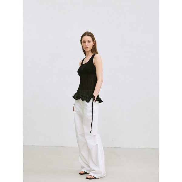 summer parachute pants (white)