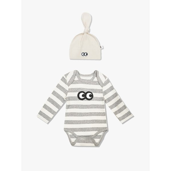 귀여움천재 빅 와우아이즈 바디수트 그레이