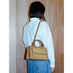 HALLIE TWIN POCKET BAG_CAMEL SUEDE