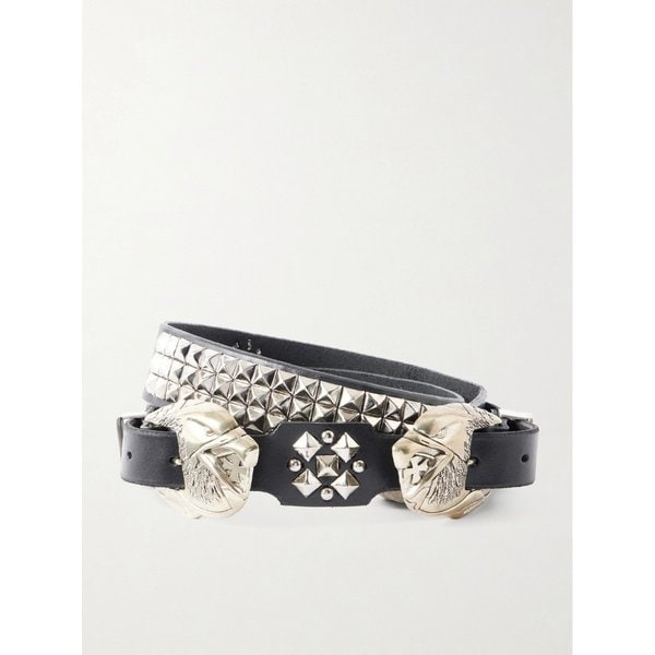 앙팡 리쉬 데프리메 3.8cm 더블 이글 스터드 가죽 벨트 46376663162916483