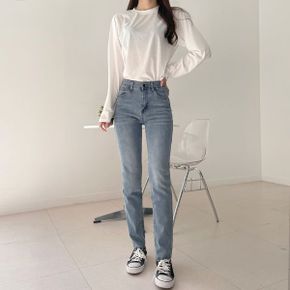 셀프 컷팅 일자 스판 팬츠 JB 19046_P358621401
