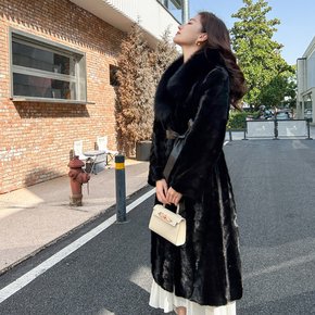 폭스퍼 카라 코펜하겐 밍크퍼 코트