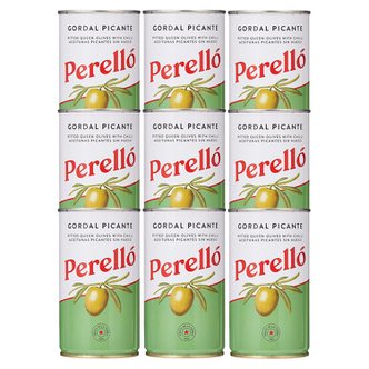  perello green olive 페렐로 굵은 씨없는 그린 올리브 350g 9캔