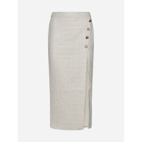 24 CREAM BOUCLE MIDI SKIRT RS24157MSKC-CREAM 크림 부클 미디 스커트 치마