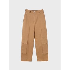 SIDE BANDING WIDE CARGO PANTS_CAMEL