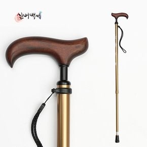 노인 어르신 할아버지 할머니 고령자용 고급 지팡이 보행용 나무손잡이 높이조절