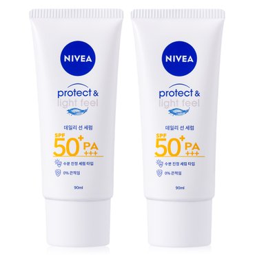 니베아 선프로텍트 선세럼 90ml 2개 SPF50+ PA+++ /  눈시림없는 골프 스포츠 선로션