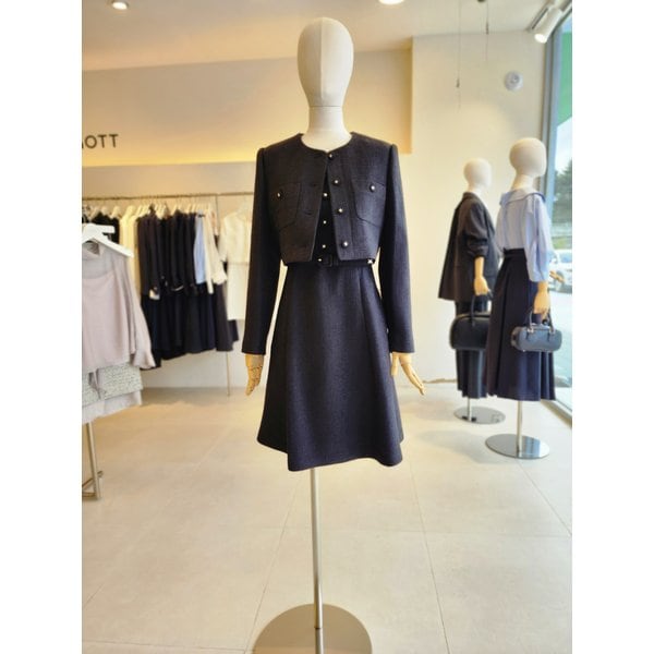 [여주점] [JJ 지고트] 여성 트위드 뷔스티에 재킷 셋트 미니 원피스 GRAA0OP341