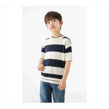 타미힐피거키즈 T42F6WWO300BT1(럭비 스트라이프 니트)