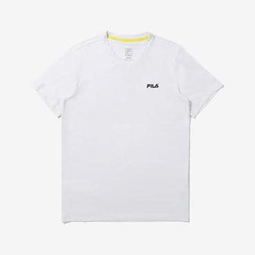 휠라 기능성 V넥 카라 반팔 티셔츠 (FS2RSE2220M_WHI)