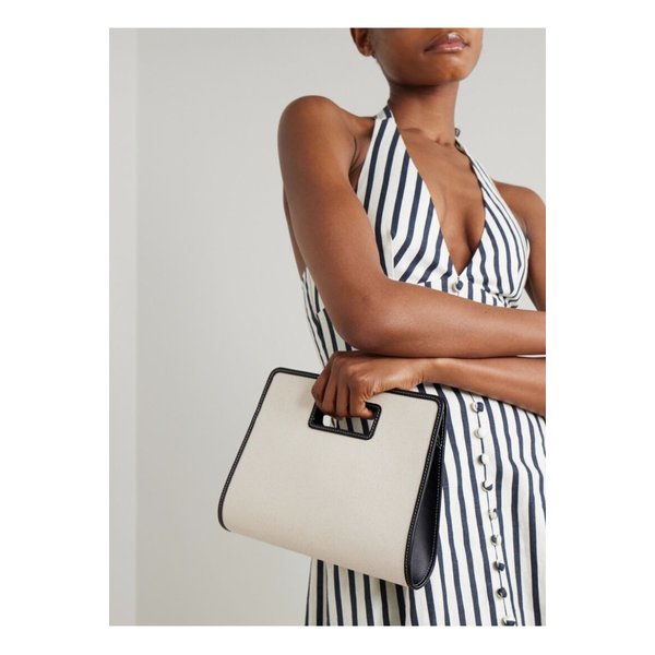 헌팅시즌 레트로 가죽 트리밍 코튼 캔버스 토트 블랙 46376663162858170