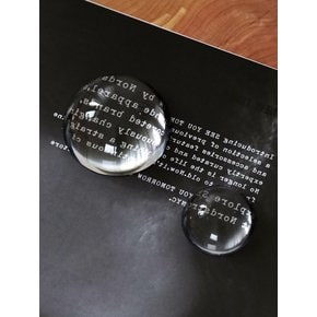 원형 크리스탈 촬영 소품 원구 반구 문진 9size