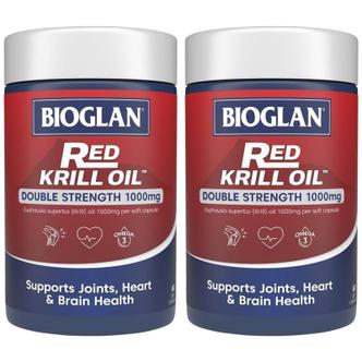  호주직구 Bioglan 바이오글랜 레드 크릴 오일 더블 스트랭스 1000mg 60캡슐 2팩