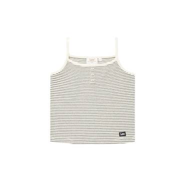 LEE 우먼 슬리브리스 골지 티셔츠 아이보리 LE2502ST76IV