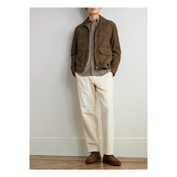 포르투기스 플란넬 에스피가 헤링본 코튼 셔츠 46376663162911716