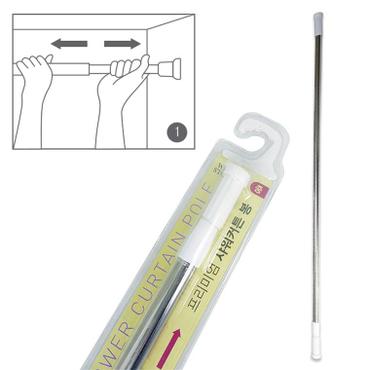  샤워커튼봉 편리한 (중) 110 200cm 길이조절가능 스텐압축봉 커텐봉 샤워봉 압축봉