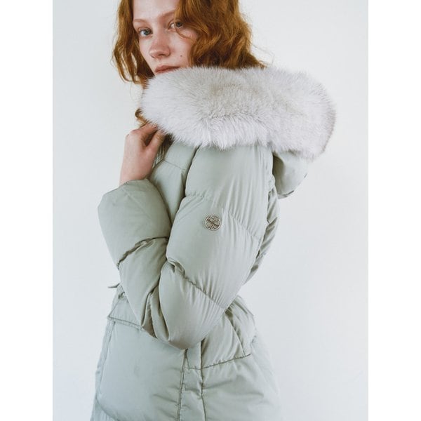 FOX FUR HOODED GOOSE DOWN JACKET [3COLORS]