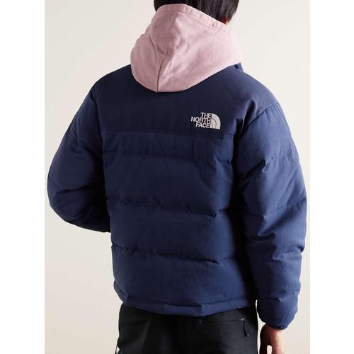 [해외배송] 1992 NUPTSE 로고-엠브로이드 퀼팅 리사이클 립스탑 다운 자켓 B0081097643