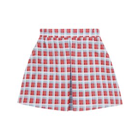 FRENCH SHORT SKIRT : RED CHECK