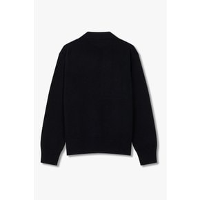 [사카이]CLASSICS  여성 울 니트 집업 블루종 (블랙) 6415330107