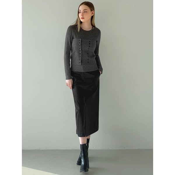 슬릿 레더 롱스커트 VB5XSKMD01Z