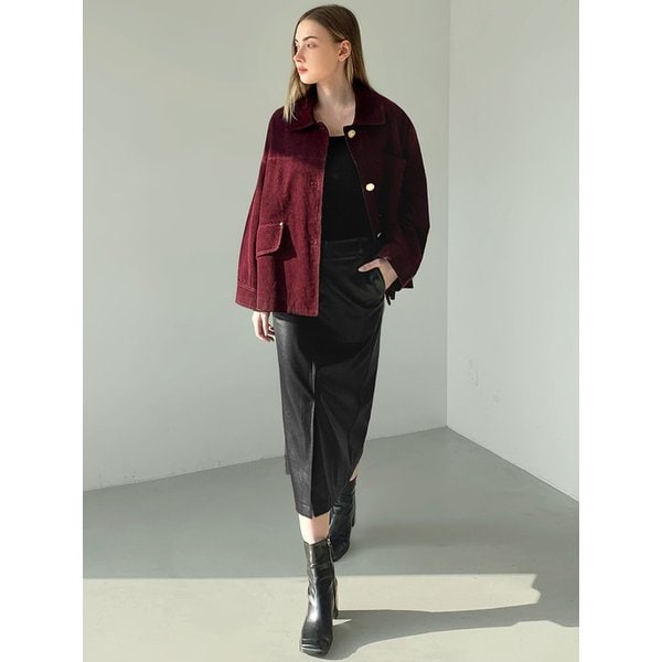 슬릿 레더 롱스커트 VB5XSKMD01Z