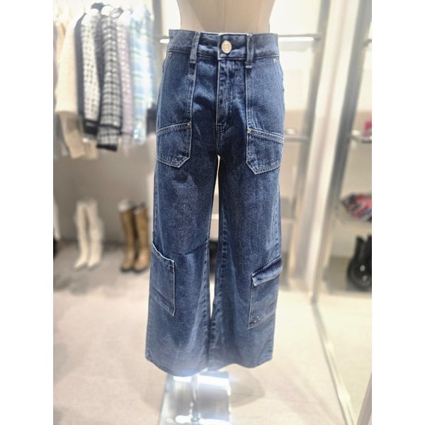 [여주점] 언발 포켓 와이드 논스판 데님팬츠 ES1DP760