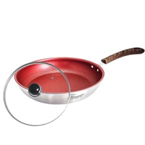 키친아트 스텐레스 통5중 IH 인덕션 엠보 후라이팬28CM(커버)