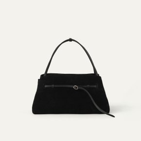 Ovié Suede Leather Bag Black (S)