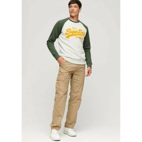 3753796 Superdry ATHLETIC VINTAGE LOGO RAGLAN - Sweatshirt glacier grey marl khaki jaspe