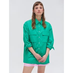 Double Out Pocket Shirt - Green