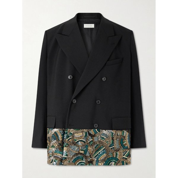 더블브레스트 장식 울 블레이저 46376663163006418