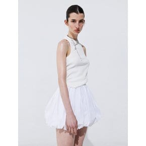 Embroidery Balloon Banding Skirt_White