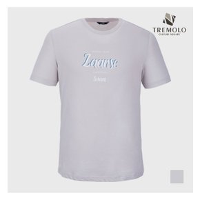 [TREMOLO] 베이지 라운드 원포인트 티셔츠-TRNASXY2441