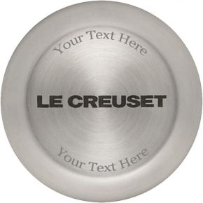 일본 르쿠르제 후라이팬0108 Le Creuset 8인치 유리 뚜껑 추가 각인이 된 스테인레스 스틸 손잡